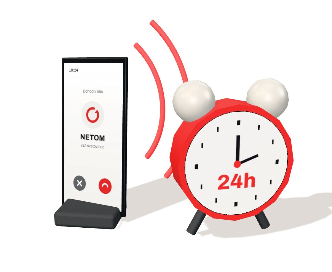 Telefon zvoni, ura kaže 24 ur