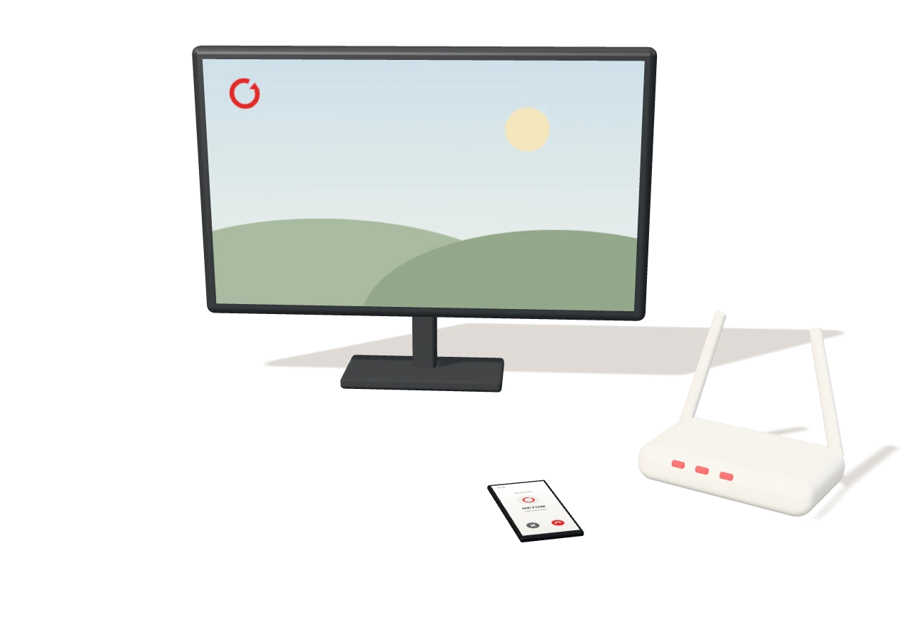 Usmerjevalnik, televizor in telefon